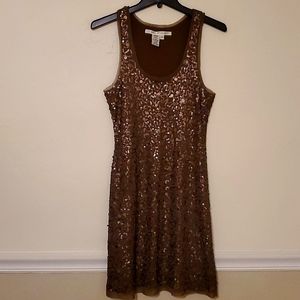 Max Studio sequin mini dress army green
